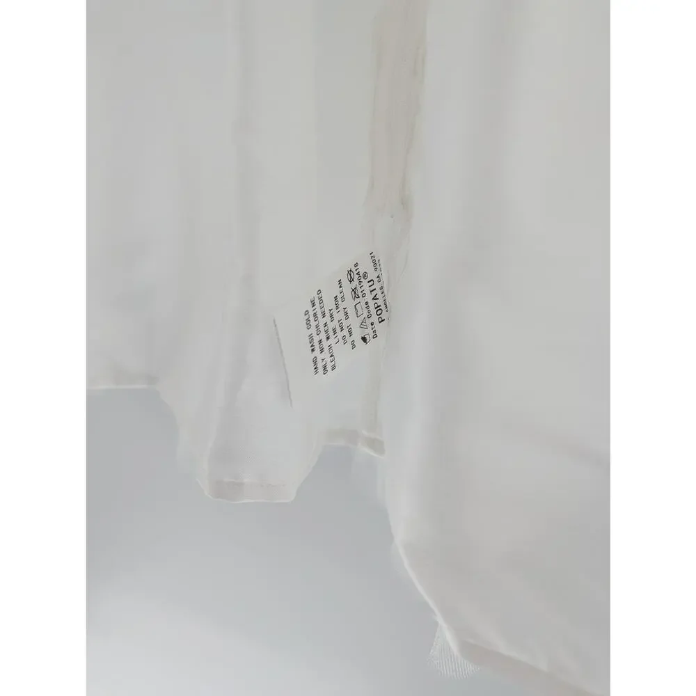 Popatu White Rosette Tulle Dress Flower Girl Fancy Size 18 Months - Picture 9 of 12